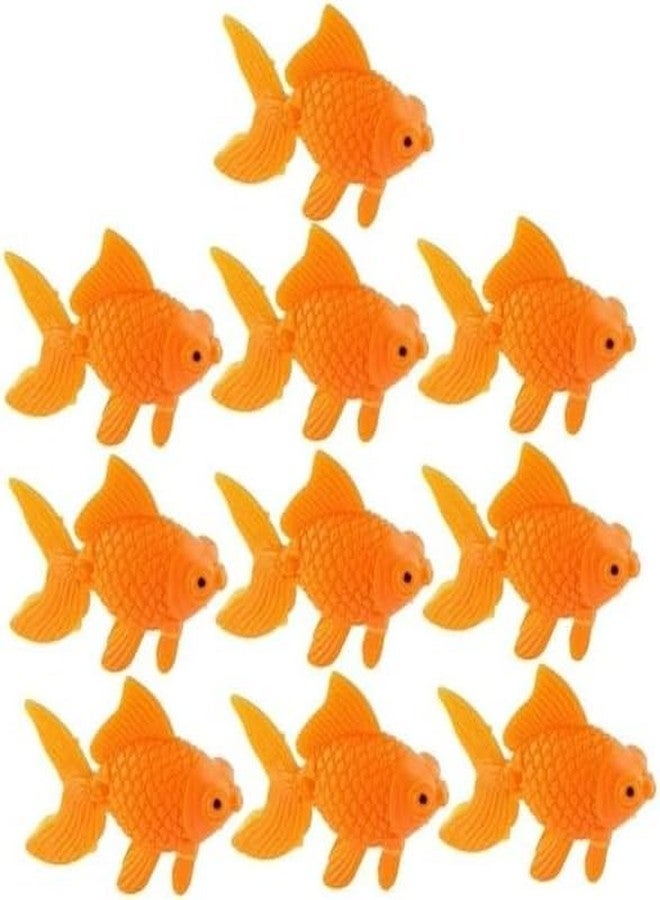 WaigN 10Pcs Orange Aquarium Fish Bowl Tank Artificial Floating Plastic Decor Goldfish Ornament Fish Tank Decoration Aquarium Décor Thematic Ornaments - Image 1